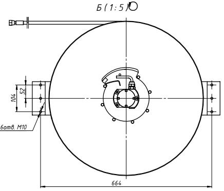 Размеры гидравлического барабана БГ02.17 и варианты крепления