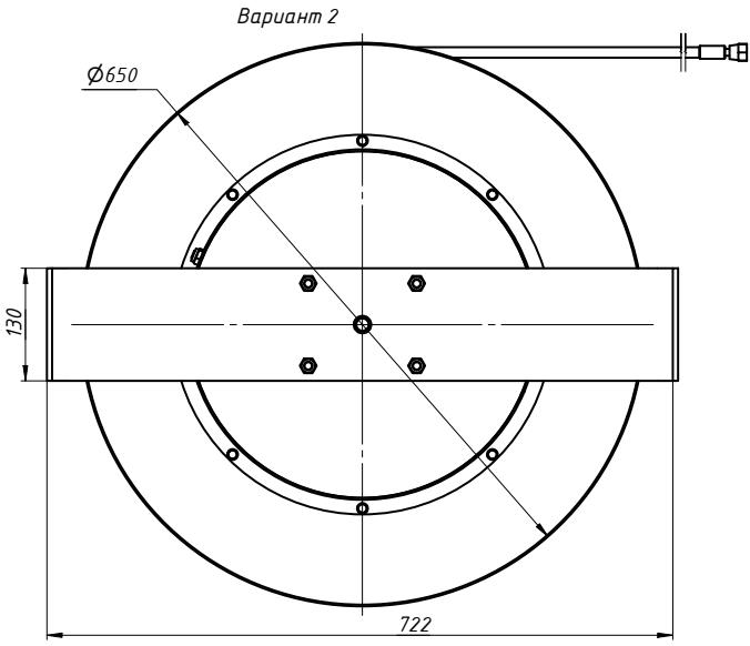 Размеры гидравлического барабана БГ02.20 и варианты крепления