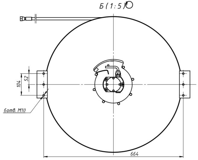 Размеры гидравлического барабана БГ02.20 и варианты крепления