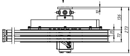 Размеры гидравлического барабана БГ04.14 и вариант крепления