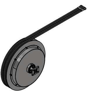 Размеры гидравлического барабана БГ04.14 и вариант крепления