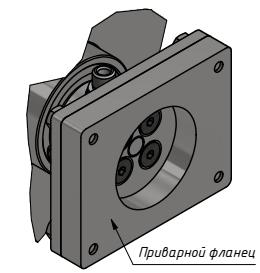 Размеры гидравлического барабана БГ04.17 и вариант крепления