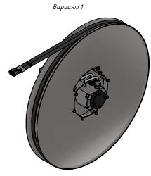 Размеры гидравлического барабана БГ02.17 и варианты крепления