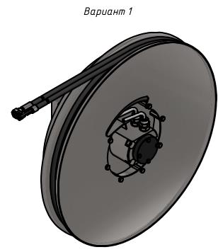 Размеры гидравлического барабана БГ02.14 и варианты крепления