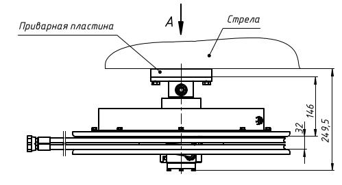 Размеры гидравлического барабана БГ02.14 и варианты крепления